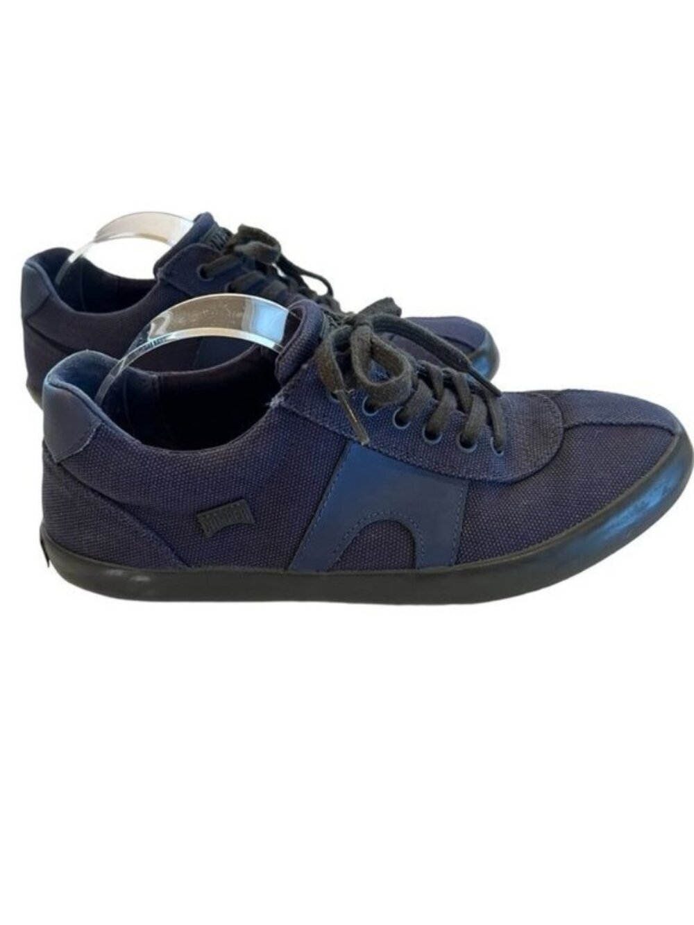 Camper men’s canvas sneakers size 8 pursuit shoes rubber soles Blue with Black